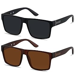 LYZOIT Square Sunglasses for Men Women Polarized