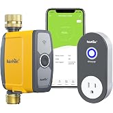 RAINPOINT WiFi Water Timer, Smart Hose Timer for Garden Hose, WiFi Irrigation Controller, Smart Sprinkler System Valve, APP &amp; Voice Control, Weather-Based Automatic Rain Delay, Brass Inlet &amp; Outlet