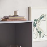 Vida Designs Cambridge 3 Tier Medium Bookcase Grey Wood Shelving view 5