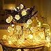 Globe Rattan Ball String Lights, Goodia 13.8feet 40 LED Warm White Fairy Light for Indoor,Bedroom,Curtain,Patio,Lawn,Landscape,Fairy Garden,Home,Wedding,Holiday,Christmas Tree,Party