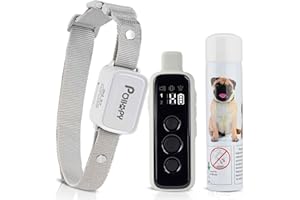 POIIOPY Citronella Dog Collar with Remote, Safer 3 Modes Spray/Vibration/Beep Dog Training Collar, Humane No Shock Citronella Bark Collar, Rechargeable 1000ft Range Spray Dog Collar -Only Works with Remote