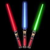 3 Pack 3 Colors Light up LED Sword, Light Swords with FX Sound Light up Toy | Expandable Handles and Motion Sound, Cosplay Halloween Party Xmas Gift for Kids Adults