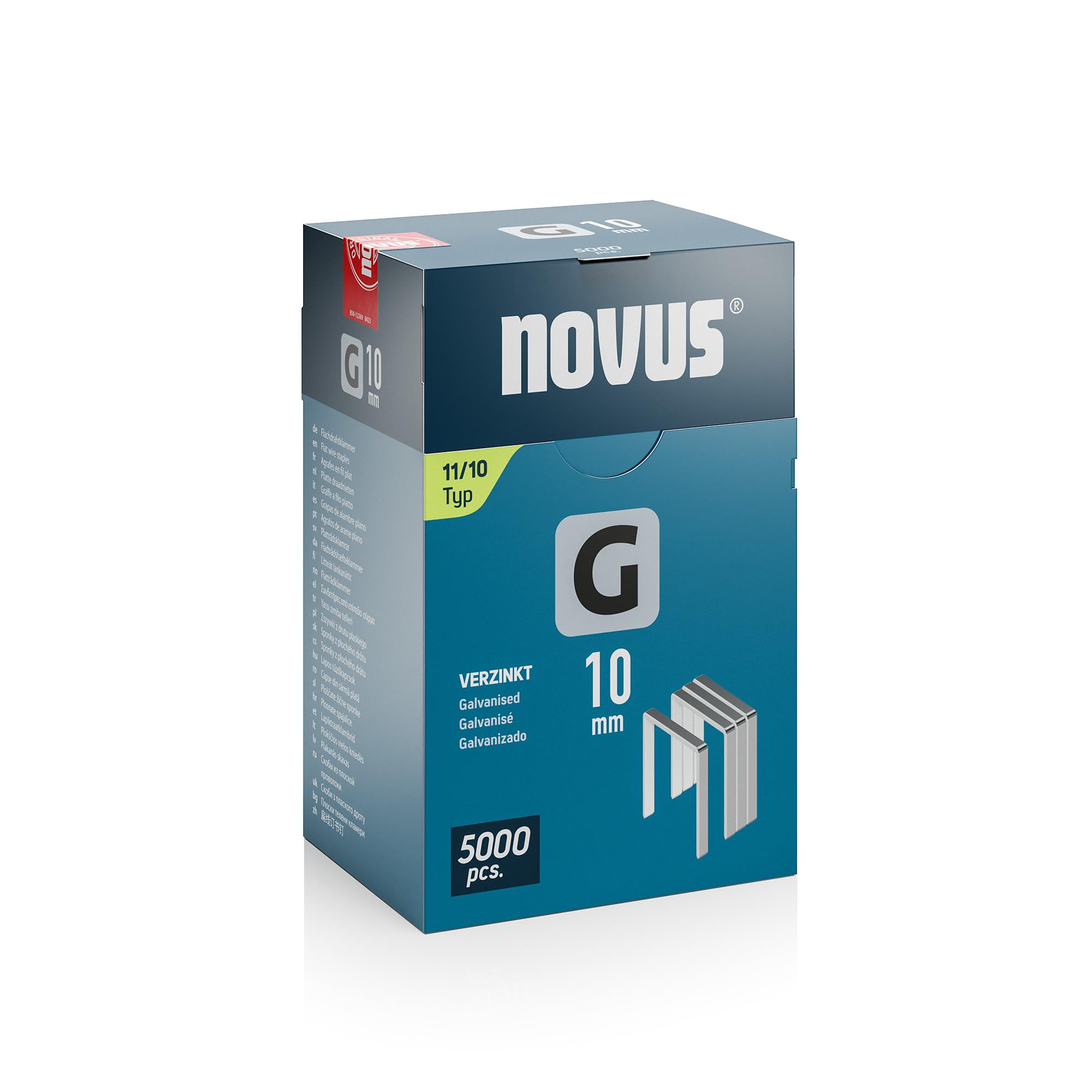Novus Tools 042-0767 Flat Wire Staple G Staple Type 11, Grey, 10 mm
