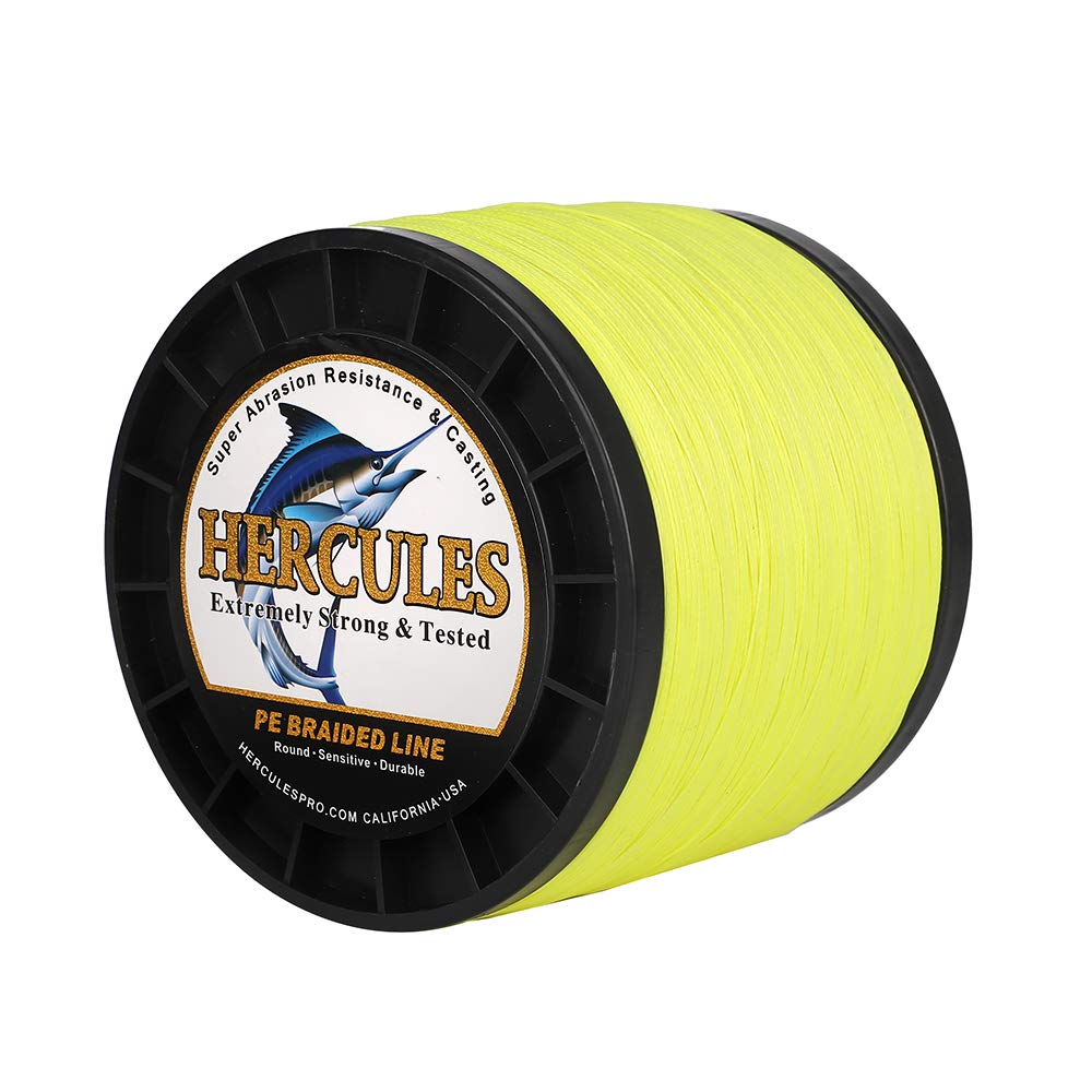 HERCULES Super Cast 100m - 2000m Yards Geflochtene Angelschnur 10lb - 300lb Test für Salzwasser Süßwasser PE Geflecht Fischdraht Superline 8 Stränge