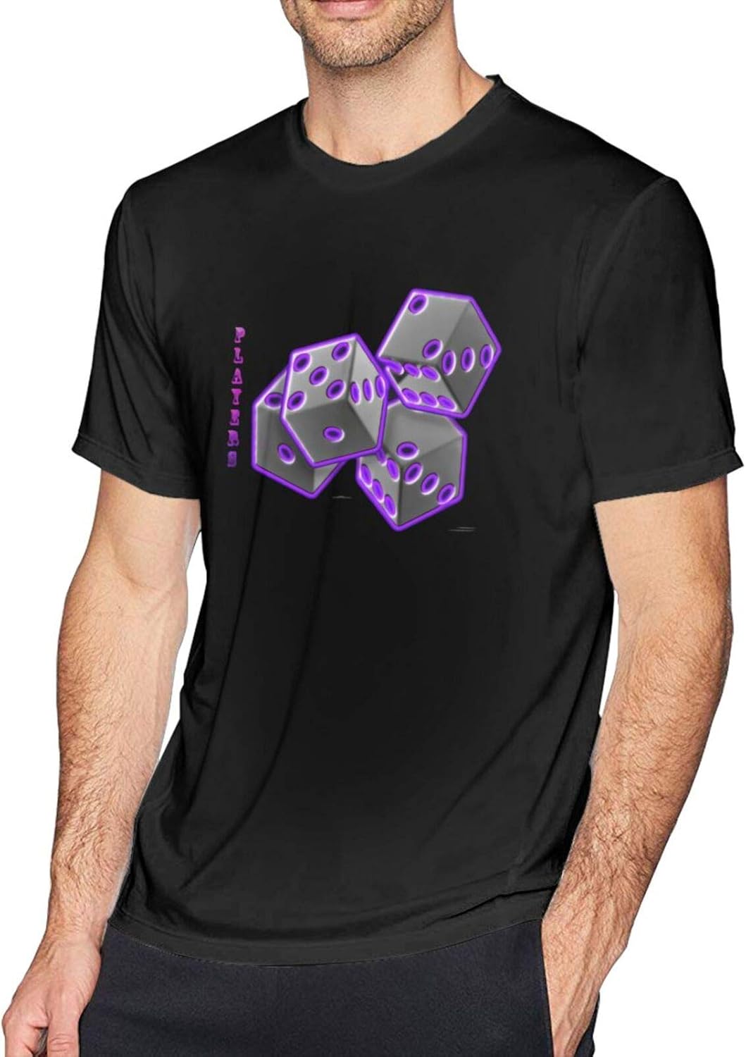 Dice Men Custom 3D Printed Funny T Shirt Casual Round Neck