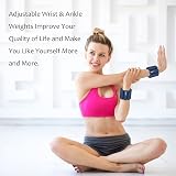 TOPESCT Adjustable Wrist Weights Set of 2 1 lb Each Black view 7