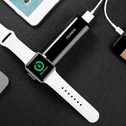 ROMOSS Apple Watch Charger, 3250mAh Portable Charger for All Apple Watch Series, Dual Port 2A Output for iPhone X/8 Plus/8/7Plus/7/6 Plus/6S and more USB devices-Black (Apple Watch Cable Not Included) - Thumbnail 5