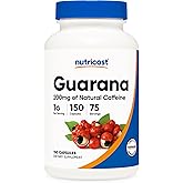 Nutricost Guarana 1000mg Serving, 150 Vegetarian Capsules - Natural Herbal Brazilian Caffeine Energizer Supplement
