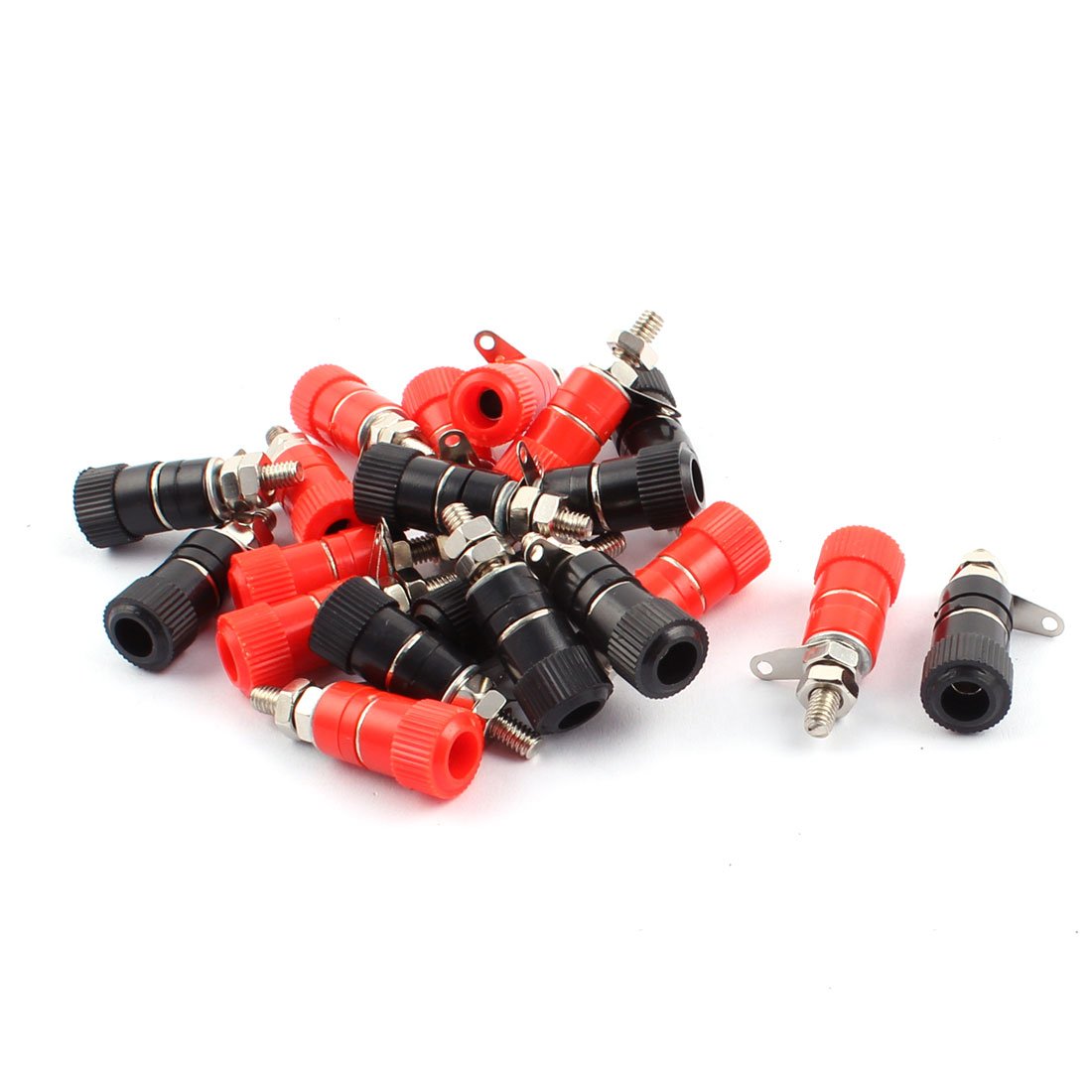 Sourcingmap Amplifier Speaker 4mm Banana Connector Binding Post Red Black 10 Pairs