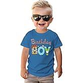 KEKEMI Birthday Boy Shirt Toddler Baby Boys 1st 2nd 3rd 4th 5th 6th Birthday Party T Shirt B-Day Outfit Cute Summer Tees Tops