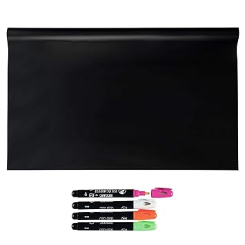 1PLUS Tafelfolie selbstklebend Kreidetafel Folie in versch. Größen (60 x 200 cm inkl. Kreidemarker)