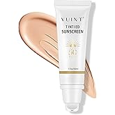 Vuint Tinted Sunscreen for Face SPF 50 – Broad Spectrum SPF Protection for Women – Lightweight, Non-Greasy Sunblock for Sensi