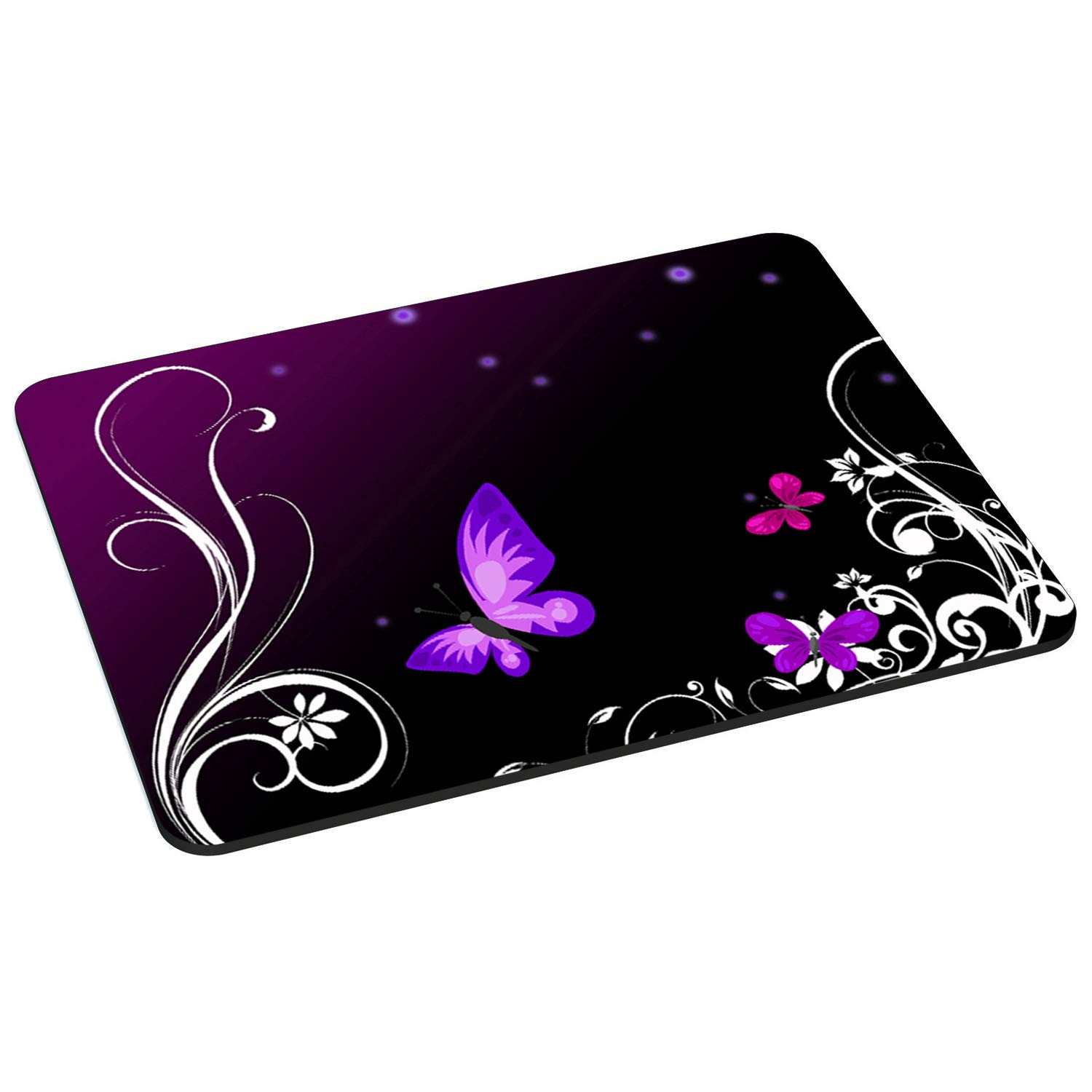 PEDEA Design Mouse Pad, Purple Butterfly