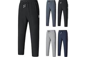 Men's Quick Dry Athletic Pants Lightweight Breathable Workout Trousers Comfy Casual Joggers for Gym Everyday Wear