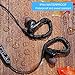 Acekool Bluetooth Headphone, Wireless In-Earphone Sports Stereo Earbuds with Microphone, Support APT-X Low Latency & Water Resistant Secure Fit for Running Exercising (Black)