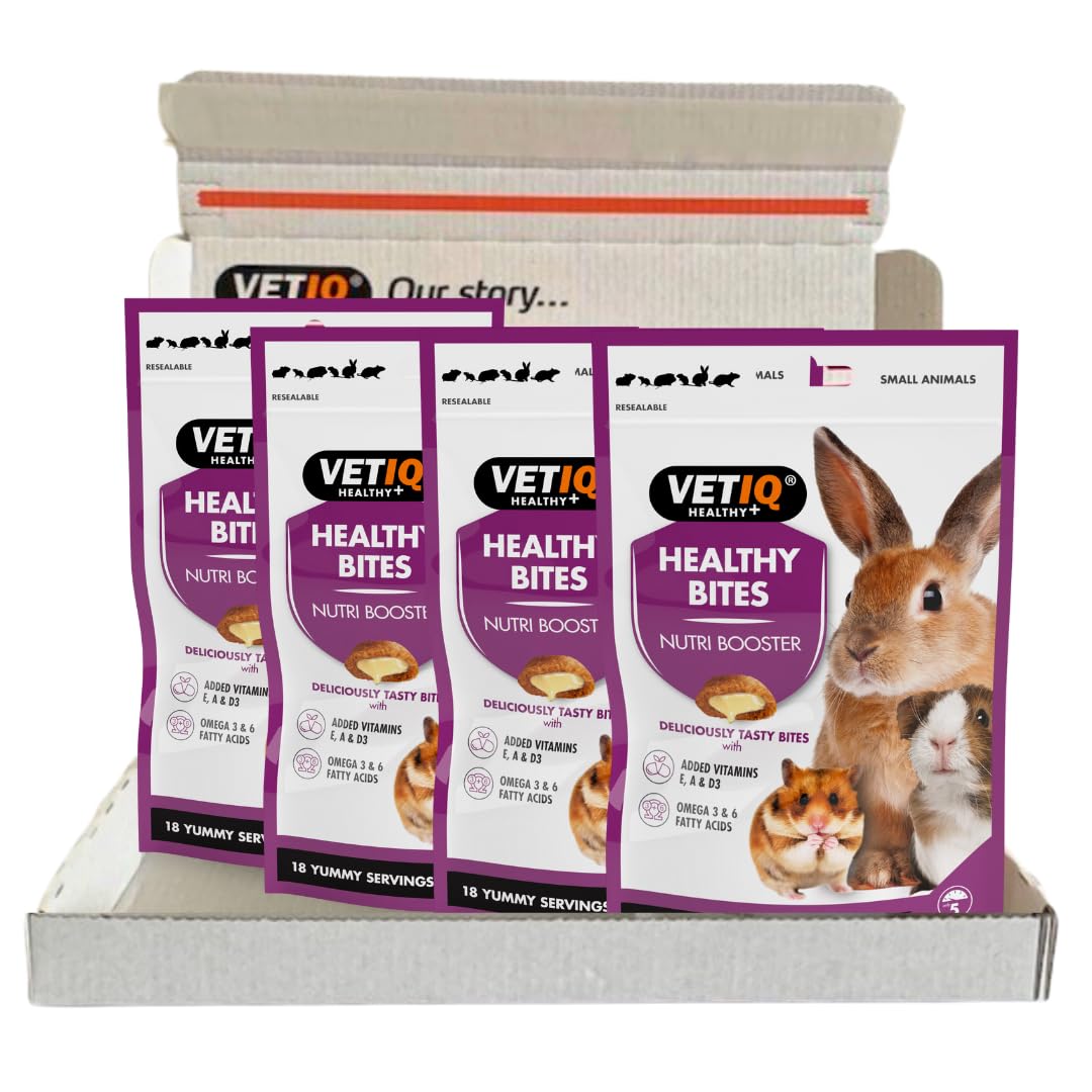 VetIQ Healthy Bites for Small Animals Nutri-Care, 30g, Rabbit, Hamster & Guinea Pig Treats with Essential Vitamins, Omega 3 & 6 Fatty Acids, Improved Formula with Coconut Oil — image 1