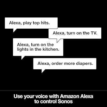 sonos beam compact smart soundbar with amazon alexa voice control in black