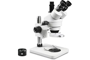 Parco Scientific PA-1FX-IFR09W Trinocular Zoom Stereo Microscope | 10x Widefield Eyepiece | 0.7X—4.5X Zoom Range, 3.5X—45x Ma