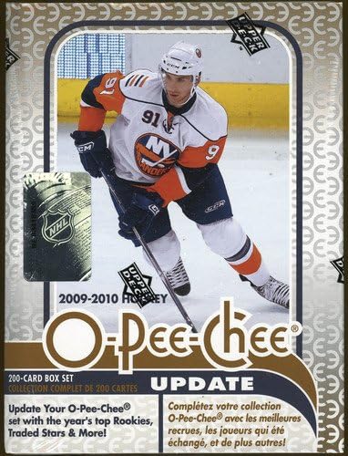 2009 2010 Upper Deck O-Pee-Chee Hockey Update Series Complete Mint 200 Card Factory Sealed Set Loaded with Rookie Cards Including John Tavares and Michael Del Zotto Plus Many Others