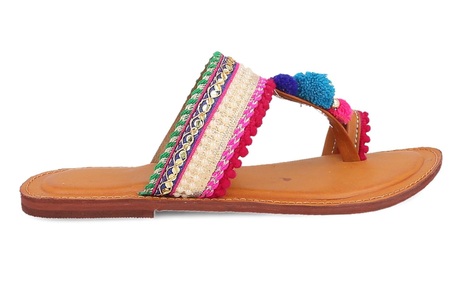 kalakar india women girl's party office ethnic kolhapuri chappal sandals