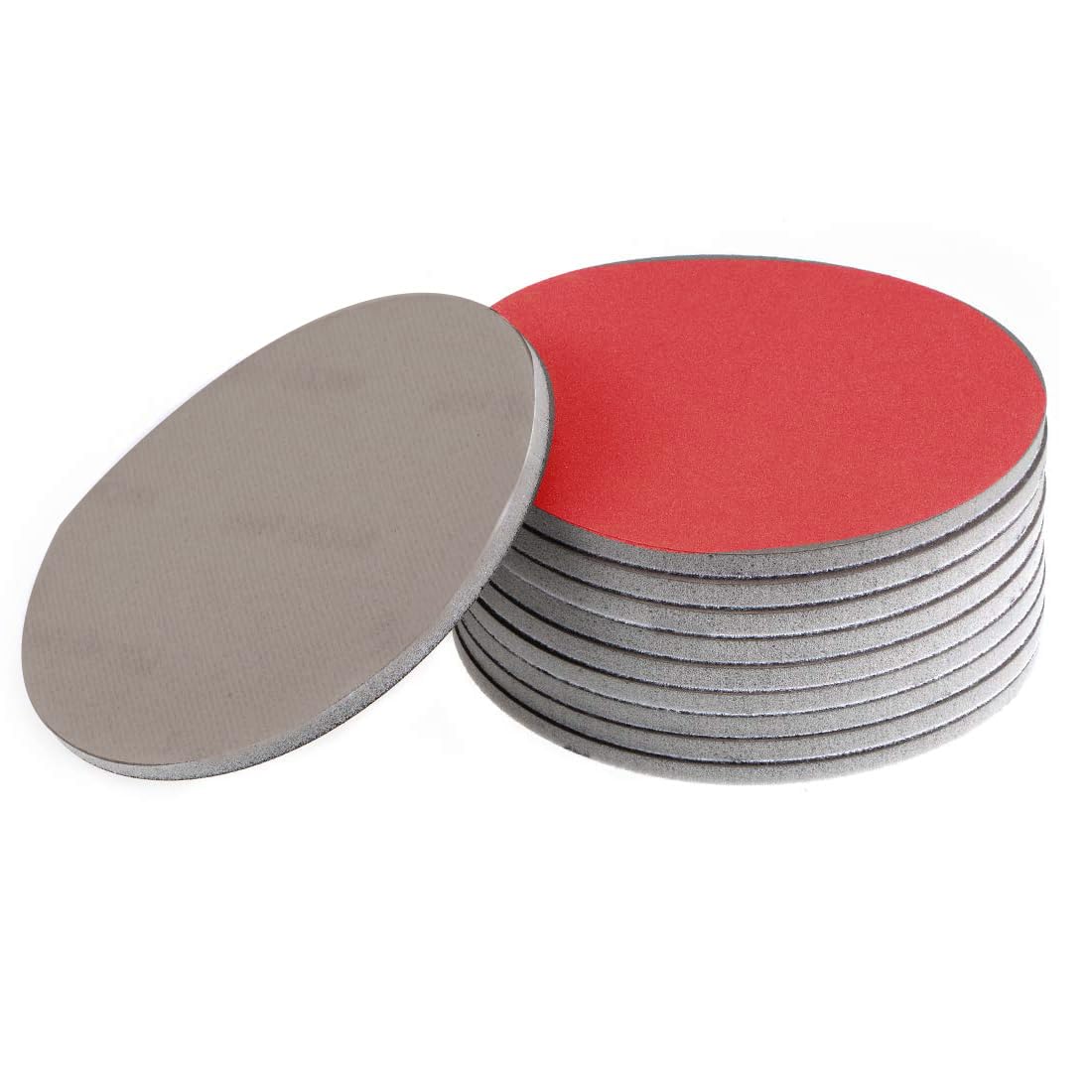 MACHSWON 5 Inch Sander Pad Sanding Sponge for Auto Wood Drywall Metal Brown Corundum 600 Grit 10Pcs