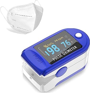 SHREEYOGI Combo (5) N95 Mask And Oximeter, Finger Tip Blood Oxygen Saturation Monitor, Puls Rate (PR) with OLED Digital Display