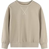 Spring&Gege Youth Basic Sport Crewneck Pullover Sweatshirts for Children（3-14 Years）