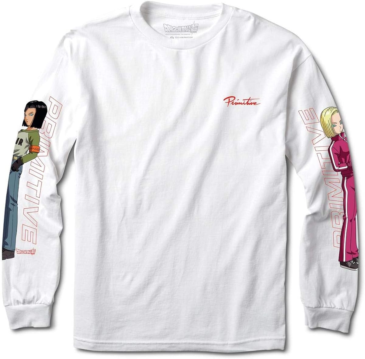 Primitive Skate X Dragon Ball Z Super Men S Android Long Sleeve T Shirt Amazon Com