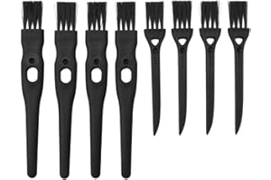 GFDesign Electric Shaver Cleaning Brushes Razor Cleaner Set Nylon Bristles PP Handle - Set of 8 (Black)