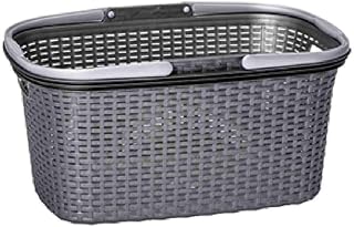 Wäschekorb Rattan-Design, 56x37x28cm, farblich sortiert