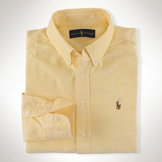 ralph lauren yellow button down shirt