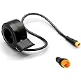 HUDAMZKY EBike 130X Thumb Throttle 24V 36V 48V 60V 72V Right/Left Hand SM/Waterproof Connector,E Bike Speed Control for Electric Bicycle Scooter Accessories (Waterproof Plug)