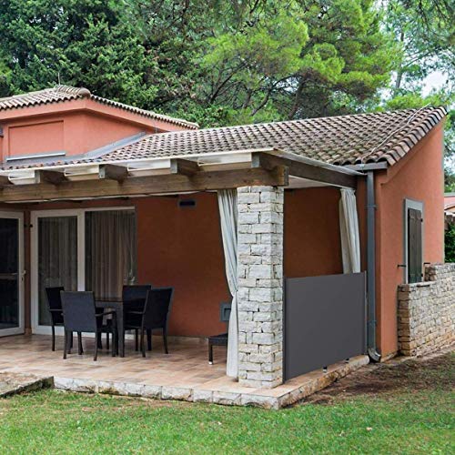 NOBUNO Markise Seitenmarkise, einziehbarer Outdoor-Bildschirm für Garten, Polyester-Stoffe einziehbarer Außenbildschirm… – Bild 7