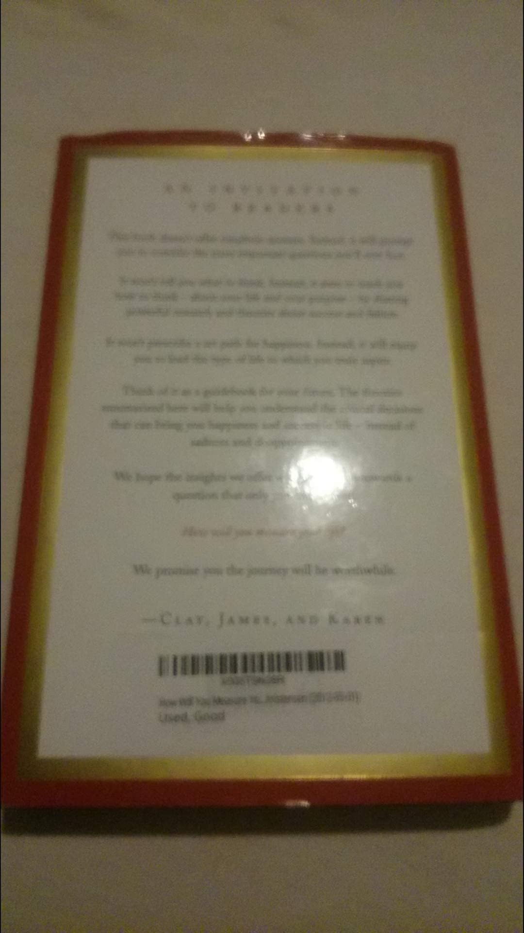 How Will You Measure Your Life?