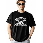 Mens Graphic T-Shirts, Skull Short Sleeve Crew Neck Comfortable Soft Casual Classic Tee, XS - 5XL Street Art Tshirts Top