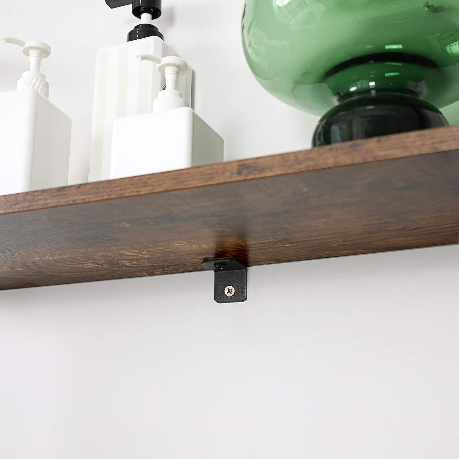 VASAGLE ALINRU Blanket Ladder Shelf, Wall-Leaning Rack with Storage Shelf, Steel Frame, for Blankets, Scarves, Industrial Style, Rustic Brown and Black ULLS012B01: Furniture & Decor