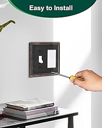 TREEWELL 2-Pack Combo Toggle/Decorator Light Switch