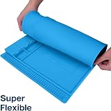 MMOBIEL Soldering and Repair Mat Silicone 45x30 cm Heat 500°C Blue view 6