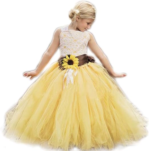 yellow party dress