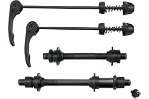 Free-fly MTB Quick Release Bicycle Hub, Road Mountain Bike Front & Rear Axle Hollow Shaft Set with Standard Spacing (1 Pair, 4 Piece)