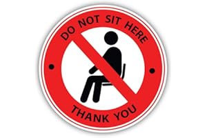 ZIRNI Do Not Sit Here Thank You Prohibition Vinyl Sticker Decal