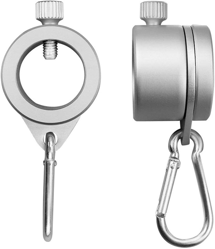 xiegons0 Aluminum Flagpole Mounting Rings 2pcs 360° Free Spinning