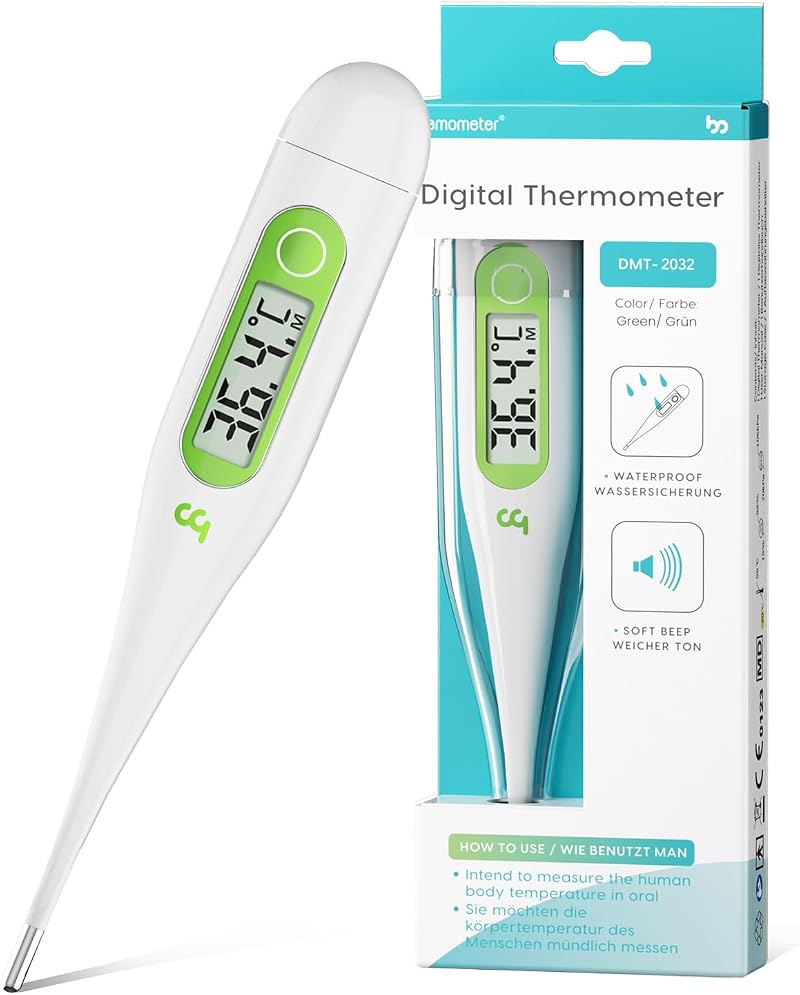 femometer Digital Thermometer Oral/Rectal/Underarm Green Accurate Fast