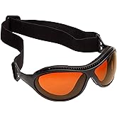 SafetyBlue Sleep Savior Deluxe Ultra with Head Strap - Adjustable Amber Night Glasses – Amber Light Glasses for Better Sleep - Increase Melatonin - Alleviate Tension - Eliminate Eye Strain