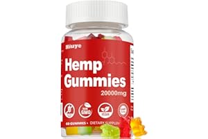 NIUYE Hemp Gummies Extra Strength - 20 000mg High Potency - Infused with Hemp Oil Gummy - Assorted Fruit Flavors, 3rd-Party Tested, Made in USA