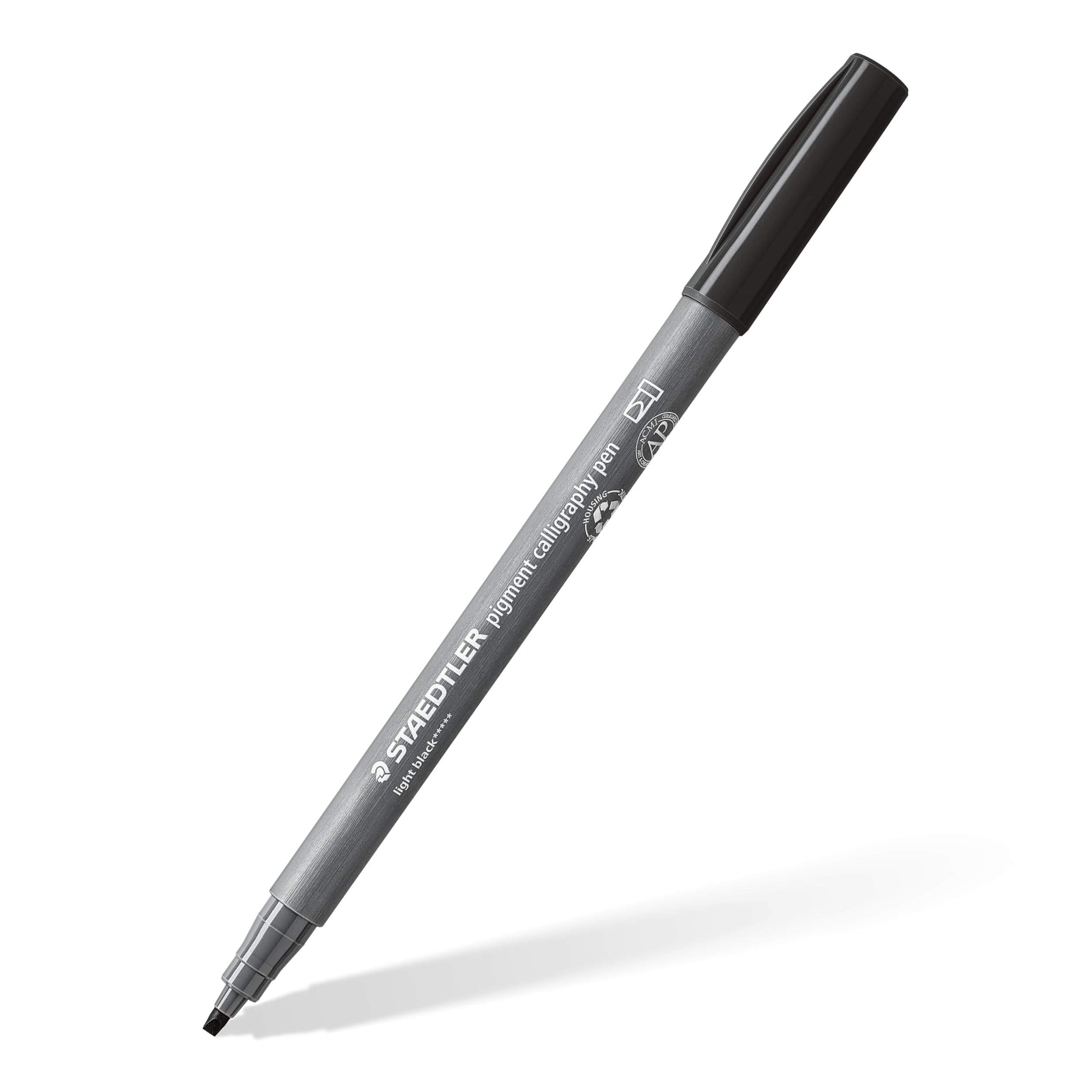 STAEDTLER 375-90 Pigment Arts Calligraphy Pen - Light Black (Box of 10)