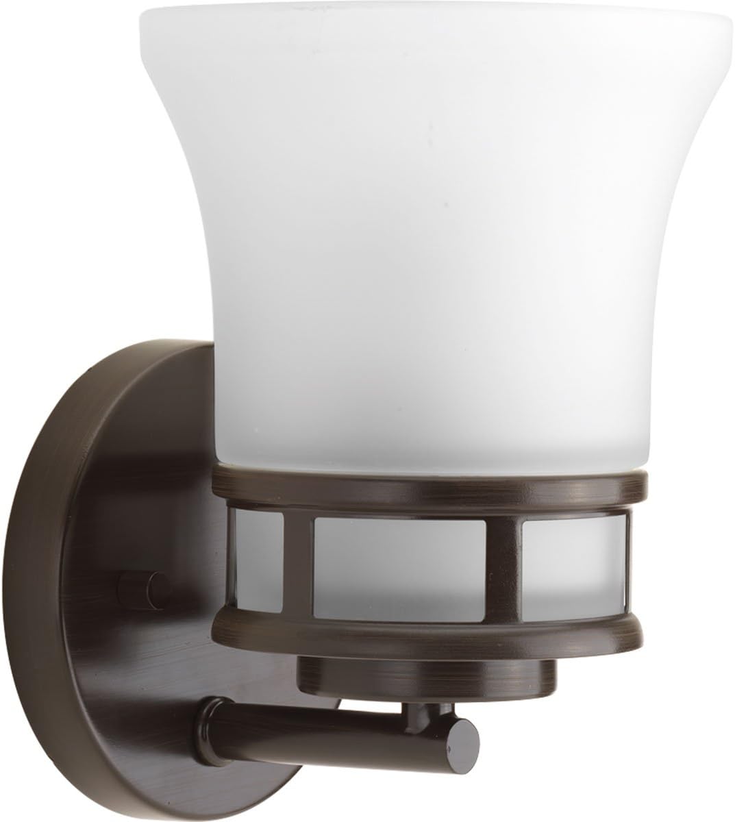 Best Progress Lighting Cascadia Antique Bronze Mini Transitional Etched Glass Bell Pendant Light