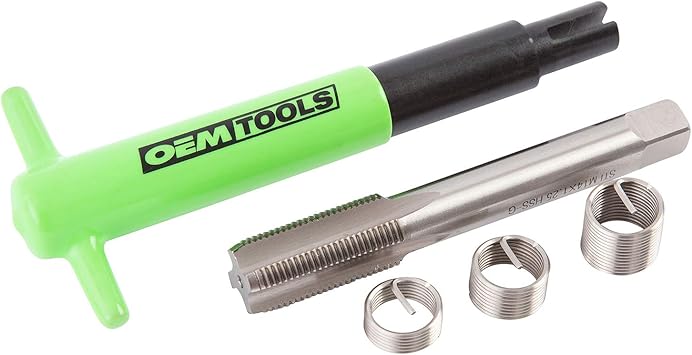 Amazon Com Oemtools 25643 Fix A Thread Spark Plug Thread Repair Kit Metric Rethreading Tool Kit Spark Plug Thread Chaser Thread Repair Kits Thread Repair Tool Home Improvement