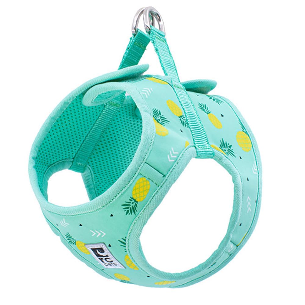 RC Pet Products Cirque Soft Walking Step-In Dog Harness, Pineapple Parade, Medium
