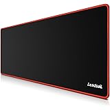 LeadsaiL Extended Gaming Mouse Pad (32X12X0.16In), Large Non-Slip Rubber Base Mousepad with Stitched Edges, Waterproof Keyboa